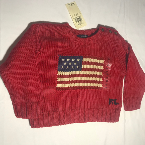 Ralph Lauren Other - Ralph Lauren red flag sweater size 2T NWT